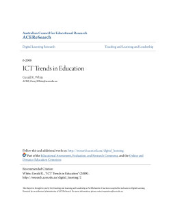 ICT Trends in Education - ACEReSearch