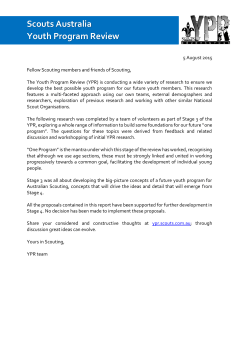 Age Sections - Youth Program Review