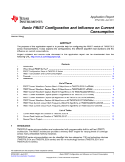 Basic PBIST Configuration and Influence on
