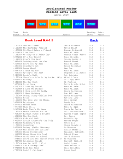AR TestInfo book level 2009