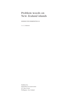 Problem weeds on New Zealand islands