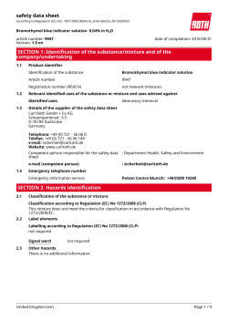 Safety Data Sheet: Bromothymol blue indicator solution
