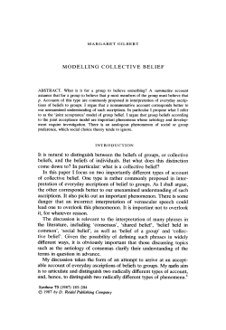 Modelling collective belief