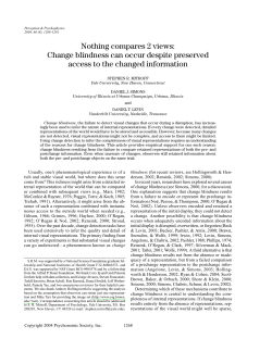 Nothing compares 2 views: Change blindness can occur despite