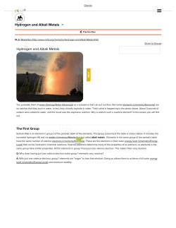 Hydrogen and Alkali Meta...stry | CK-12 Foundation