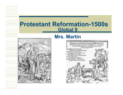 Protestant Reformation - Mrs. Martin`s Nango Bears