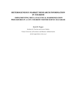 heterogeneous market research information in tourism
