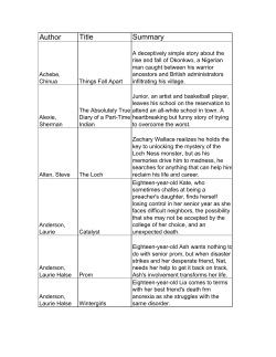 Author Title Summary