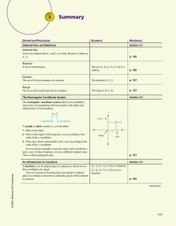 Chapter Summary and Summary Exercises