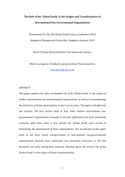 1 The Role of the `Global South` - International Studies Association