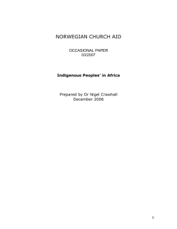 Indigenous Peoples in Africa