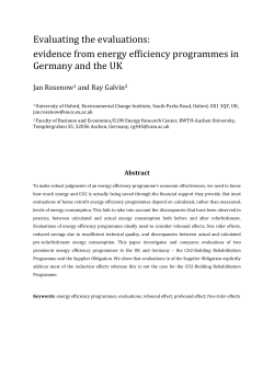 evidence from energy efficiency programmes in Germany and