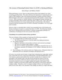 The Accuracy of Measuring Perimeter Points: Use of GPS vs