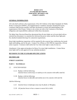 boise city standard revisions for ispwc division