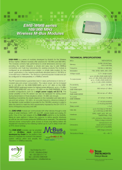 EMB-WMB series 169/868 MHz Wireless M-Bus