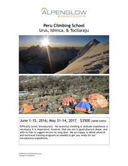Peru Climbing School 2016