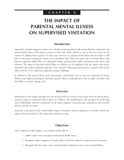 the impact of parental mental illness on supervised visitation