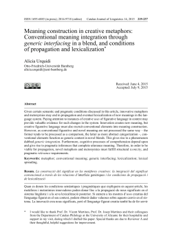 Meaning construction in creative metaphors: Conventional meaning