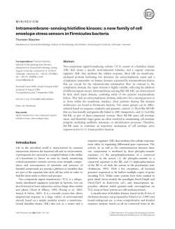 Intramembrane-sensing histidine kinases: a new family of cell
