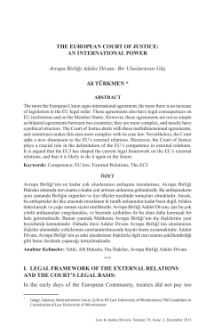 THE EUROPEAN COURT OF JUSTICE: AN INTERNATIONAL