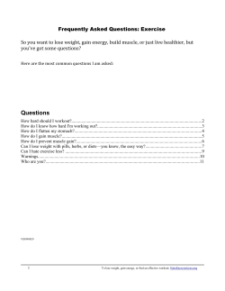 Questions - HATE Exercise Less?