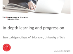 In-depth learning and progression