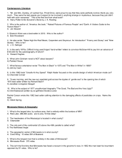 Contemporary Literature 1. &ldquo;Mr. and Mrs. Dursley, of number four