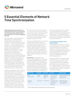 5 Essential Elements of Network Time Synchronization