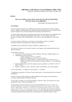 1905 Diary of Sir Horace Curzon Plunkett (1854&ndash;1932)