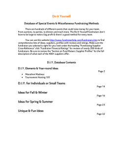 Do It Yourself D.I.Y. for Individuals or Small Teams Ideas for Fall