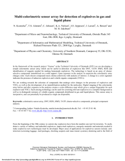 Multi-colorimetric sensor array for detection of explosives
