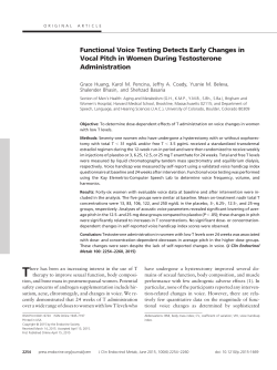 Functional Voice Testing Detects Early Changes in Vocal Pitch in