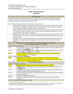 Manchester 7th Grade ELA unit on teaching