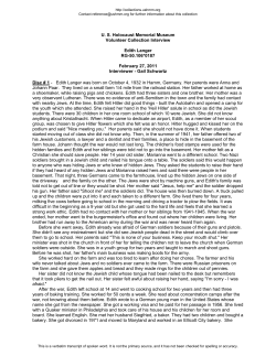 U. S. Holocaust Memorial Museum Volunteer Collection Interview