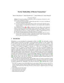 On the Malleability of Bitcoin Transactions