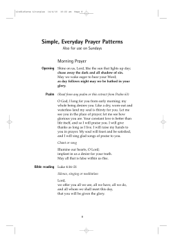 Simple, Everyday Prayer Patterns