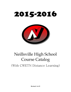 Neillsville High School Course Catalog