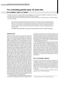 Two contrasting granite types: 25 years later