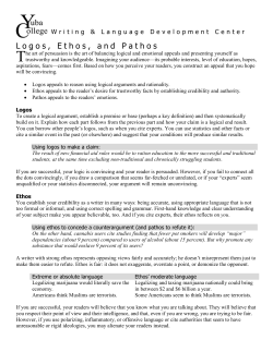 Logos, Ethos, and Pathos
