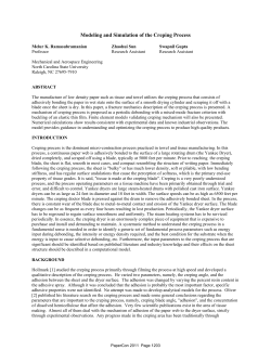 Modeling and Simulation of the Creping Process