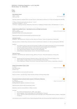 Preliminary Programme