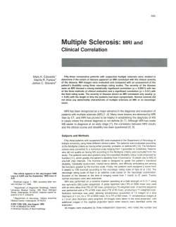 Multiple Sclerosis: MRI and - American Journal of Neuroradiology
