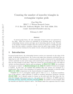 Counting the number of isosceles triangles in