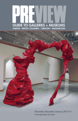 guide to galleries + museums - Preview &ndash; The Gallery Guide