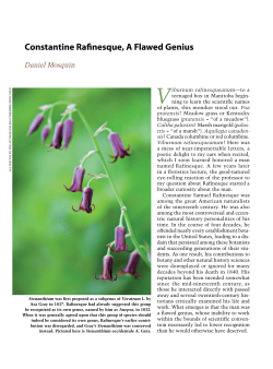 Constantine Rafinesque, A Flawed Genius - Arnoldia