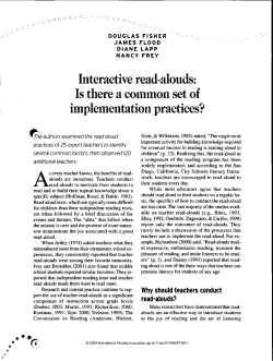 Interactive read-alouds