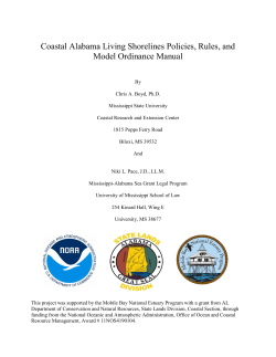 2013-Coastal Alabama Living Shorelines Policies, Rules, and