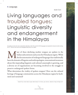Living languages and troubled tongues: Linguistic