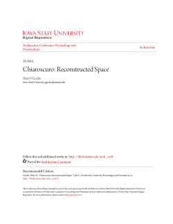 Chiaroscuro: Reconstructed Space - Iowa State University Digital