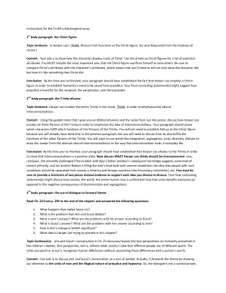 Instructions for the To Kill a Mockingbird essay 1st body paragraph